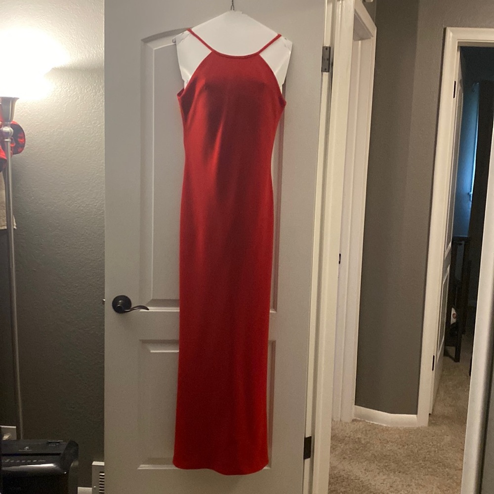 Red Calvin Klein Floor Length Gown - image 1